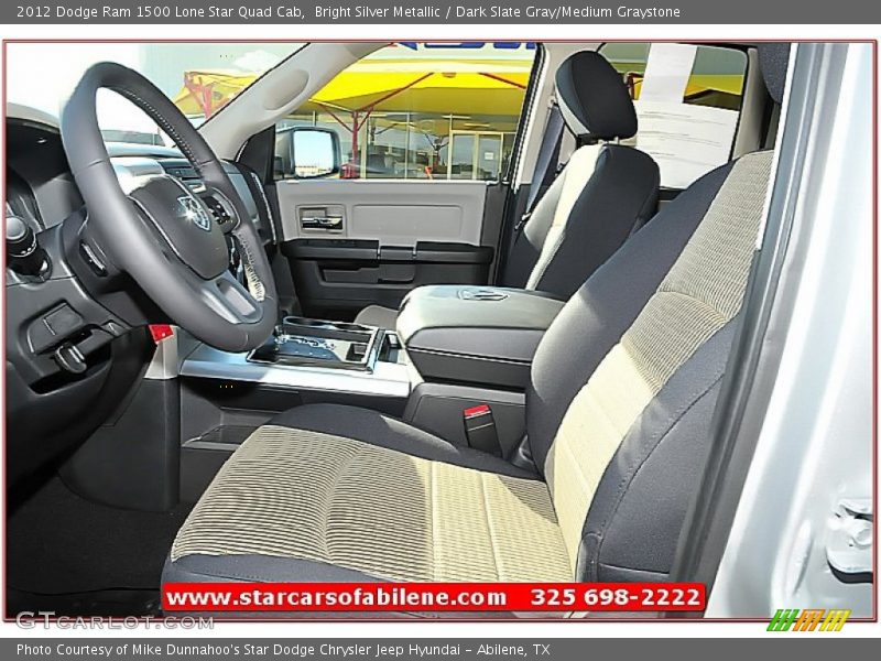 Bright Silver Metallic / Dark Slate Gray/Medium Graystone 2012 Dodge Ram 1500 Lone Star Quad Cab