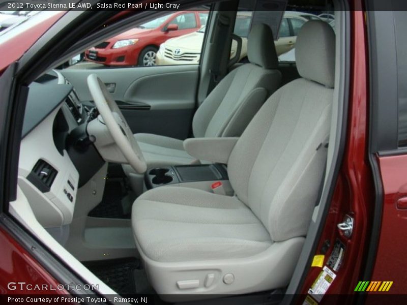 Salsa Red Pearl / Light Gray 2012 Toyota Sienna LE AWD