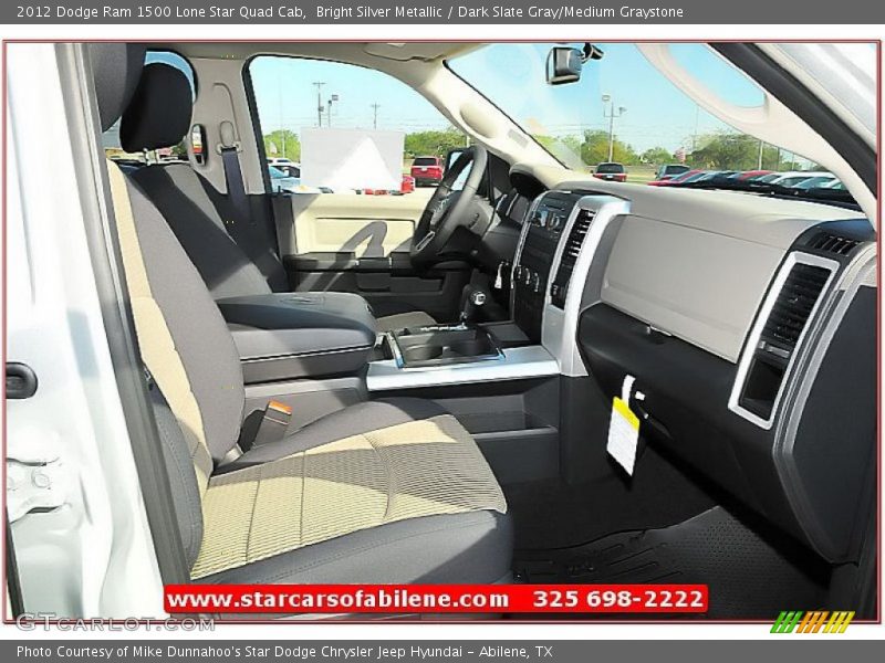 Bright Silver Metallic / Dark Slate Gray/Medium Graystone 2012 Dodge Ram 1500 Lone Star Quad Cab