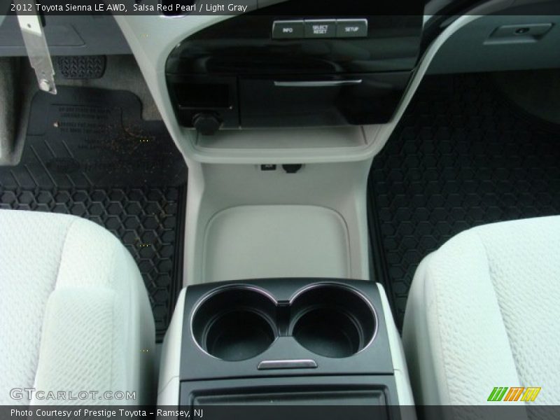 Salsa Red Pearl / Light Gray 2012 Toyota Sienna LE AWD