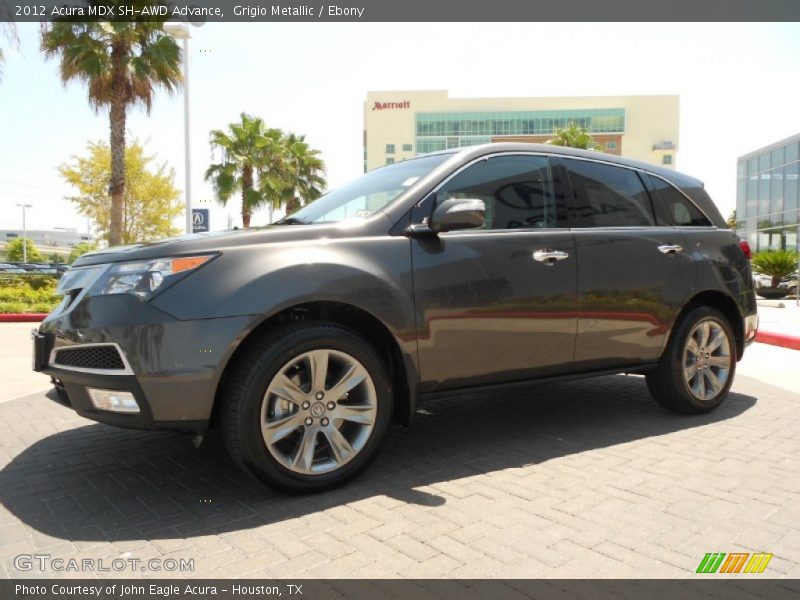Grigio Metallic / Ebony 2012 Acura MDX SH-AWD Advance