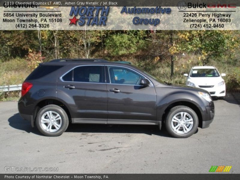 Ashen Gray Metallic / Jet Black 2013 Chevrolet Equinox LT AWD