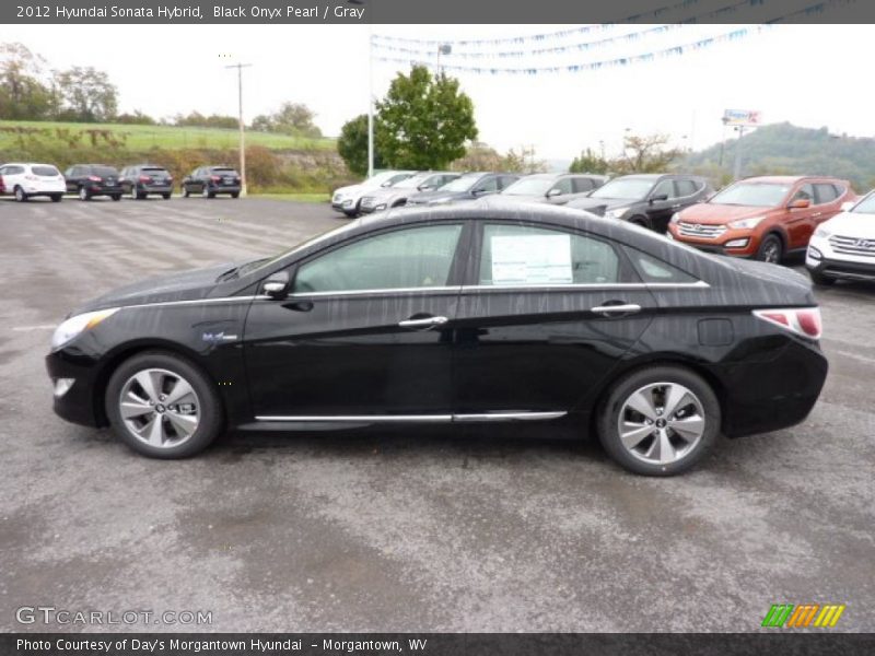 Black Onyx Pearl / Gray 2012 Hyundai Sonata Hybrid