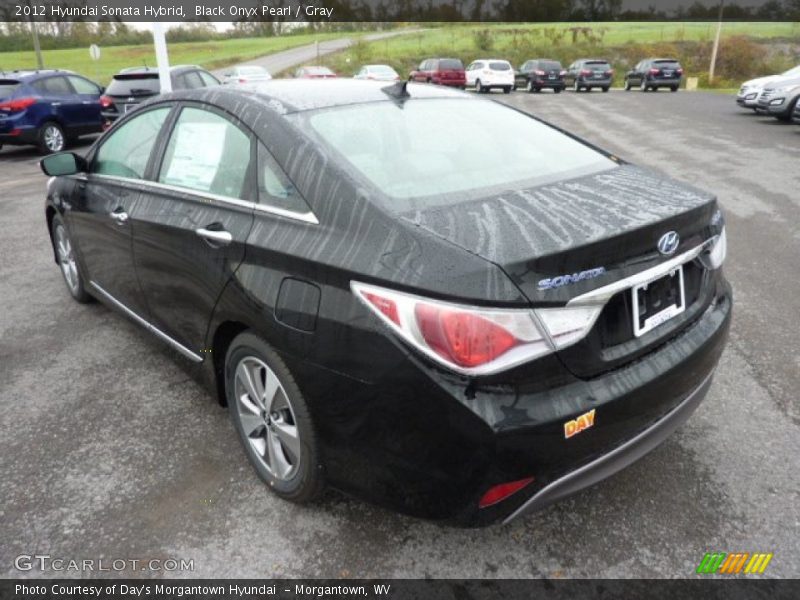 Black Onyx Pearl / Gray 2012 Hyundai Sonata Hybrid