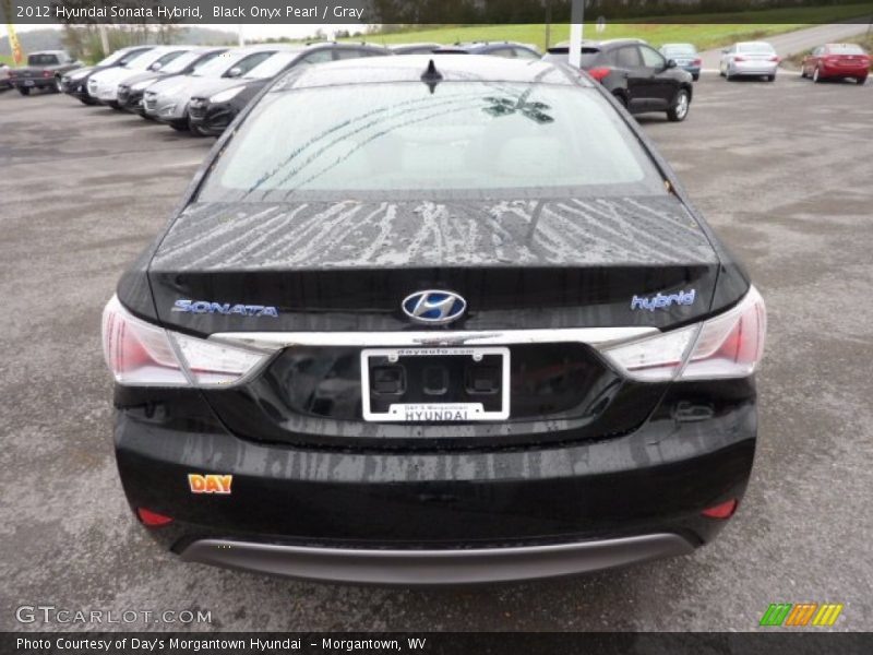 Black Onyx Pearl / Gray 2012 Hyundai Sonata Hybrid