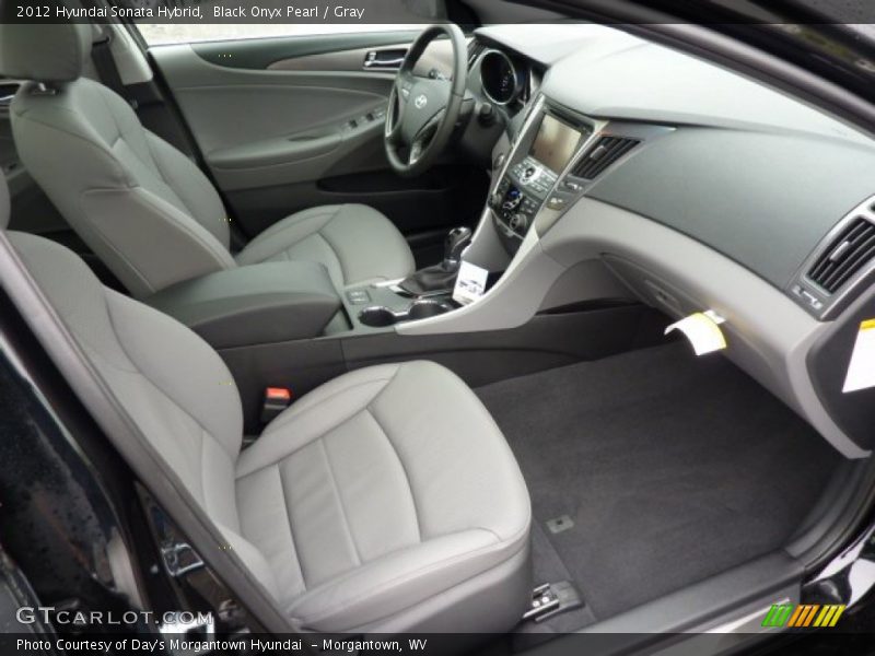 Black Onyx Pearl / Gray 2012 Hyundai Sonata Hybrid