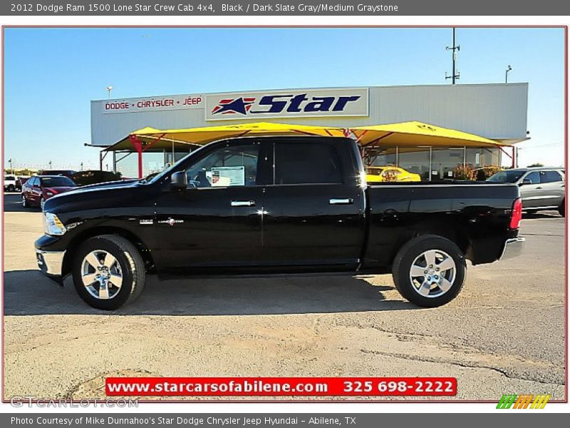 Black / Dark Slate Gray/Medium Graystone 2012 Dodge Ram 1500 Lone Star Crew Cab 4x4