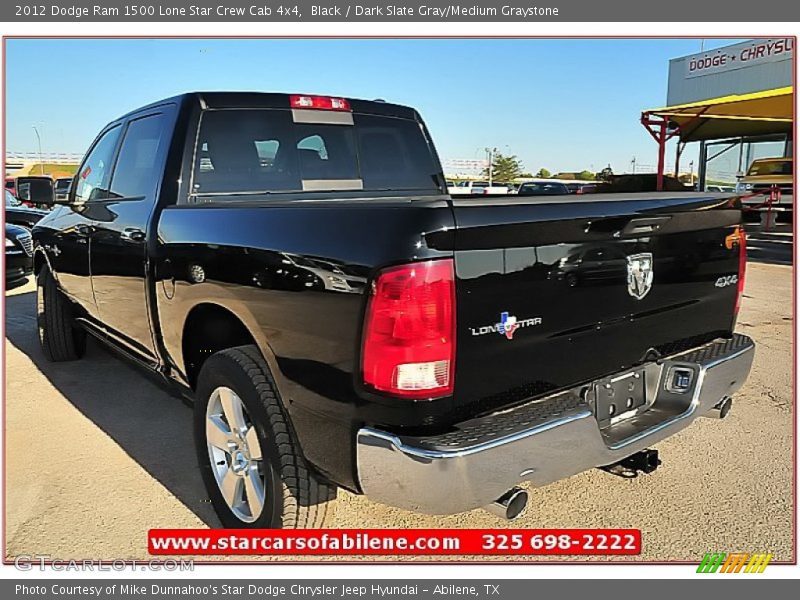 Black / Dark Slate Gray/Medium Graystone 2012 Dodge Ram 1500 Lone Star Crew Cab 4x4