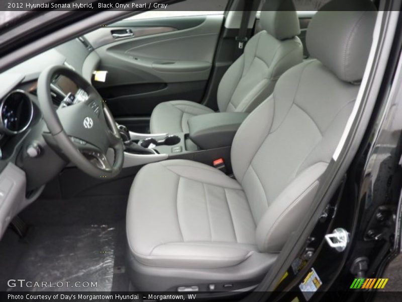 Black Onyx Pearl / Gray 2012 Hyundai Sonata Hybrid