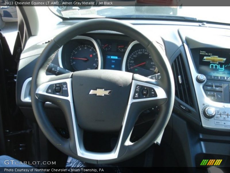 Ashen Gray Metallic / Jet Black 2013 Chevrolet Equinox LT AWD