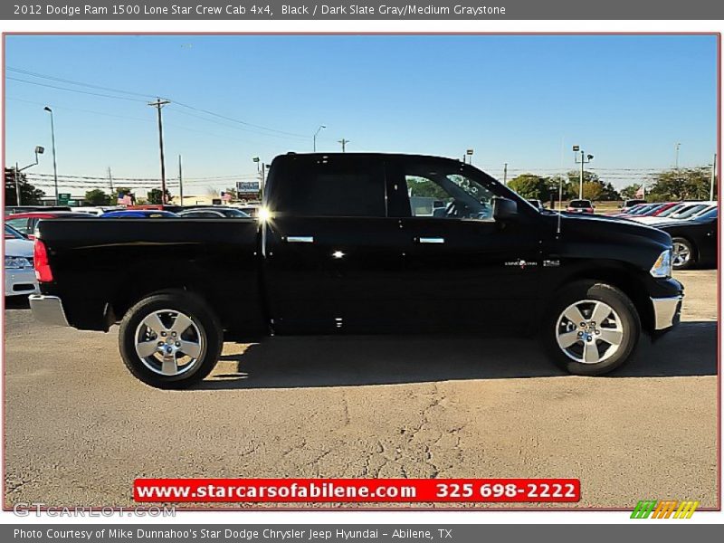 Black / Dark Slate Gray/Medium Graystone 2012 Dodge Ram 1500 Lone Star Crew Cab 4x4