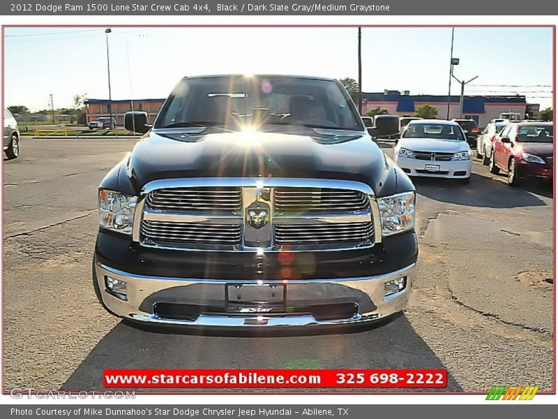 Black / Dark Slate Gray/Medium Graystone 2012 Dodge Ram 1500 Lone Star Crew Cab 4x4
