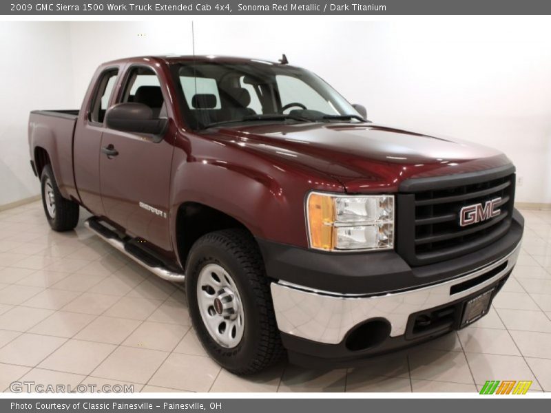Sonoma Red Metallic / Dark Titanium 2009 GMC Sierra 1500 Work Truck Extended Cab 4x4
