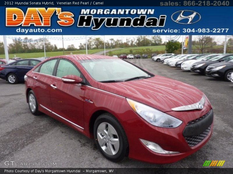 Venetian Red Pearl / Camel 2012 Hyundai Sonata Hybrid