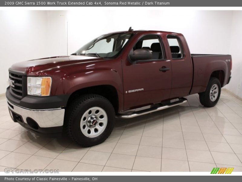 Sonoma Red Metallic / Dark Titanium 2009 GMC Sierra 1500 Work Truck Extended Cab 4x4