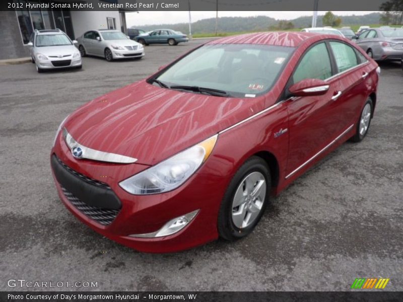 Venetian Red Pearl / Camel 2012 Hyundai Sonata Hybrid