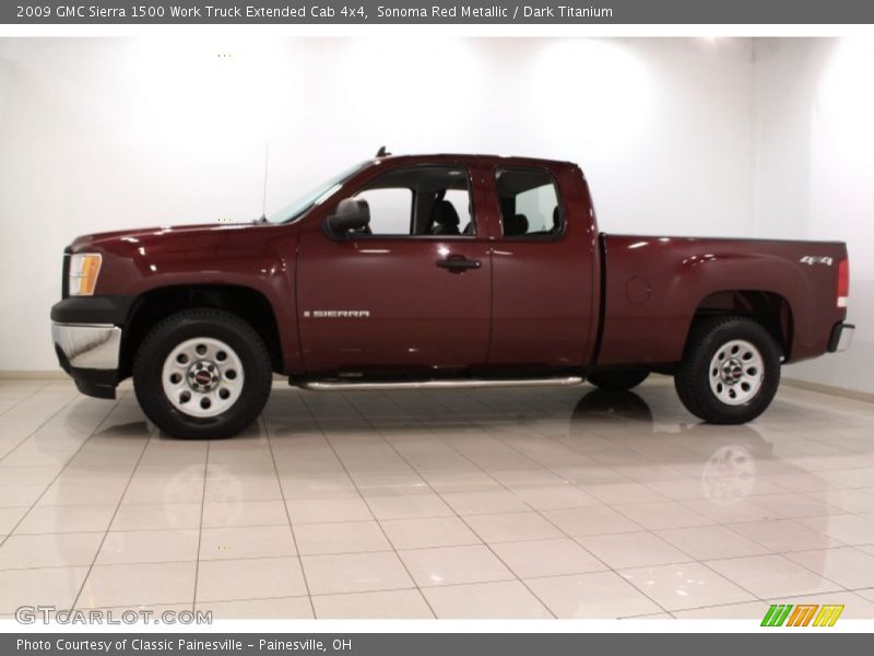 Sonoma Red Metallic / Dark Titanium 2009 GMC Sierra 1500 Work Truck Extended Cab 4x4