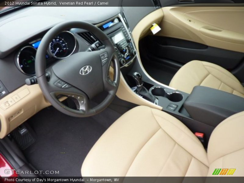 Venetian Red Pearl / Camel 2012 Hyundai Sonata Hybrid