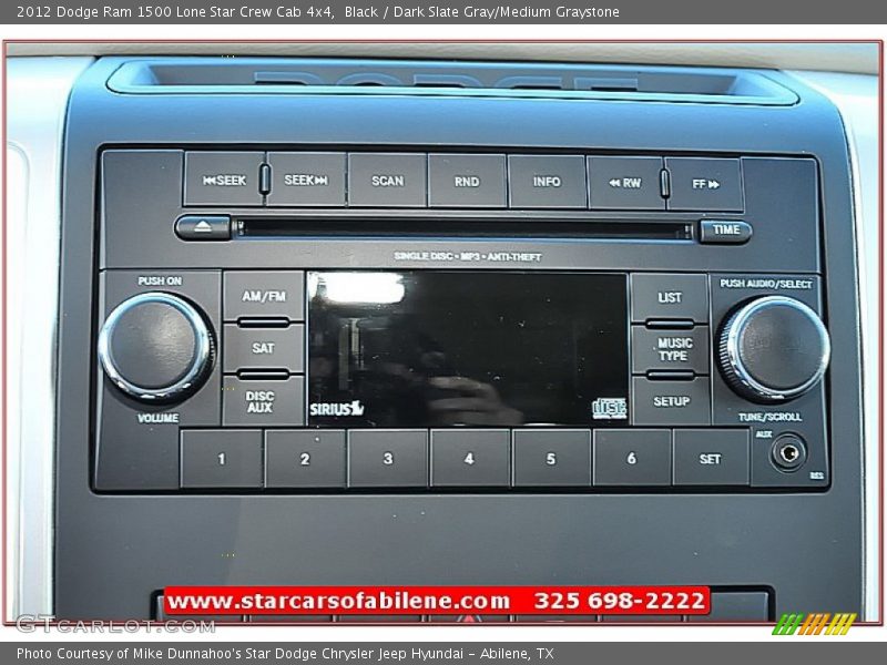 Black / Dark Slate Gray/Medium Graystone 2012 Dodge Ram 1500 Lone Star Crew Cab 4x4