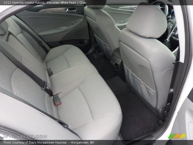 Porcelain White Pearl / Gray 2012 Hyundai Sonata Hybrid