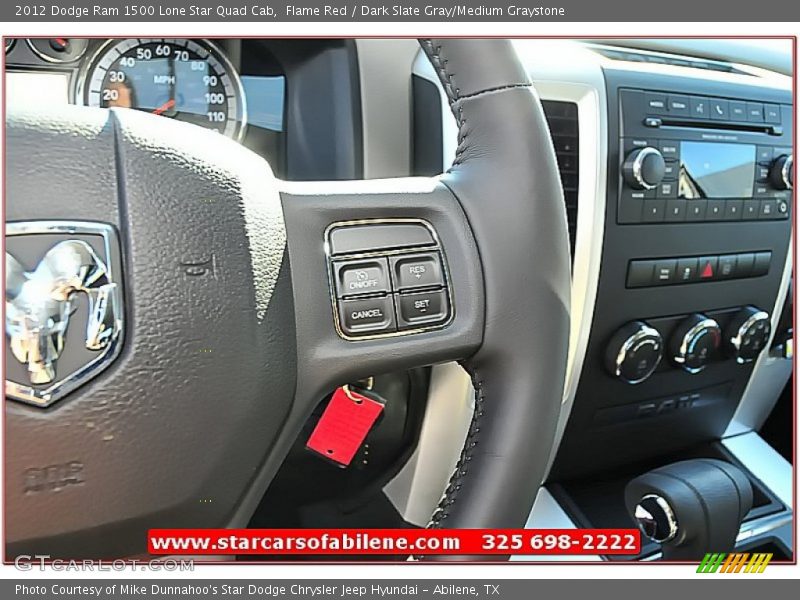 Flame Red / Dark Slate Gray/Medium Graystone 2012 Dodge Ram 1500 Lone Star Quad Cab