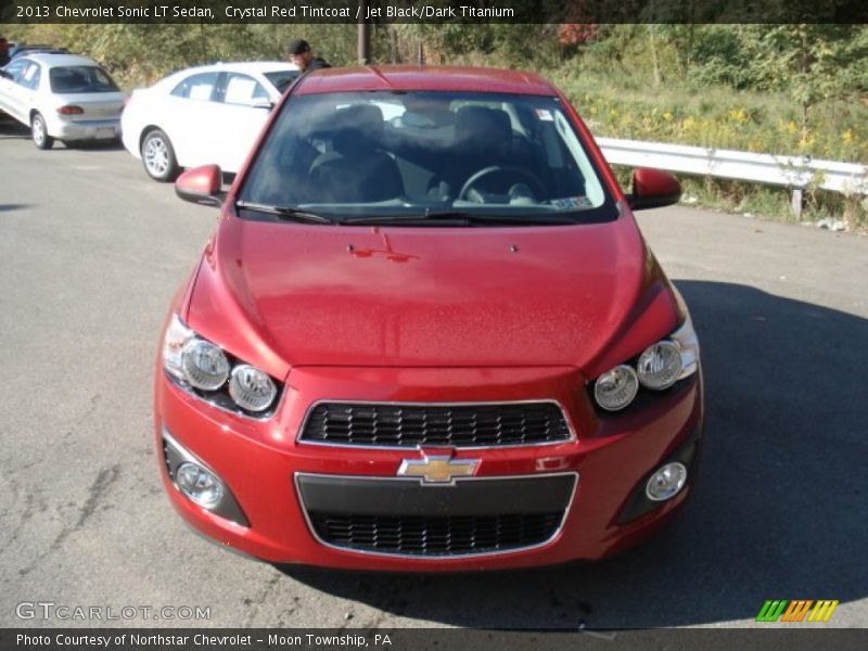 Crystal Red Tintcoat / Jet Black/Dark Titanium 2013 Chevrolet Sonic LT Sedan