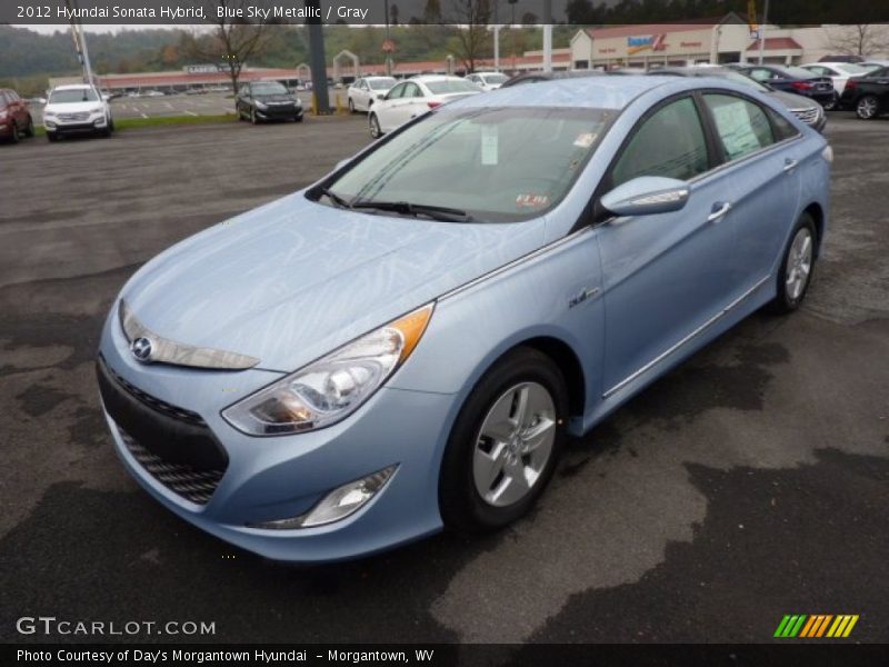 Blue Sky Metallic / Gray 2012 Hyundai Sonata Hybrid