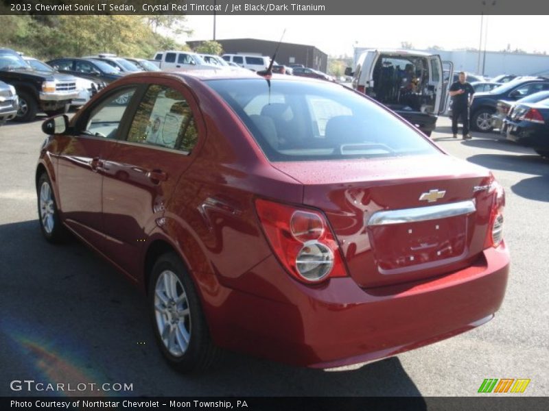 Crystal Red Tintcoat / Jet Black/Dark Titanium 2013 Chevrolet Sonic LT Sedan
