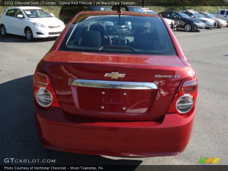 Crystal Red Tintcoat / Jet Black/Dark Titanium 2013 Chevrolet Sonic LT Sedan