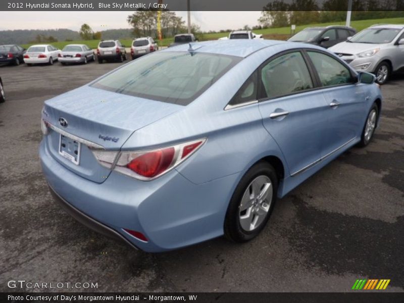 Blue Sky Metallic / Gray 2012 Hyundai Sonata Hybrid