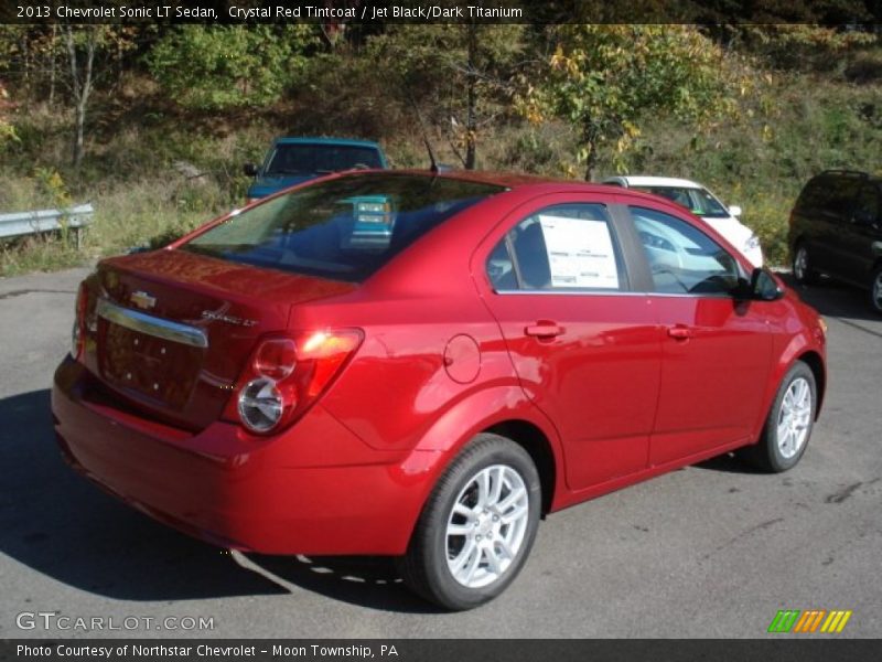 Crystal Red Tintcoat / Jet Black/Dark Titanium 2013 Chevrolet Sonic LT Sedan