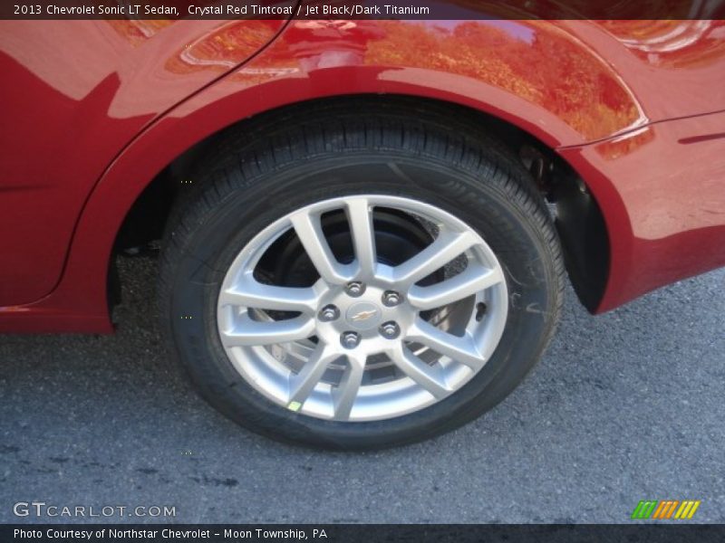 Crystal Red Tintcoat / Jet Black/Dark Titanium 2013 Chevrolet Sonic LT Sedan