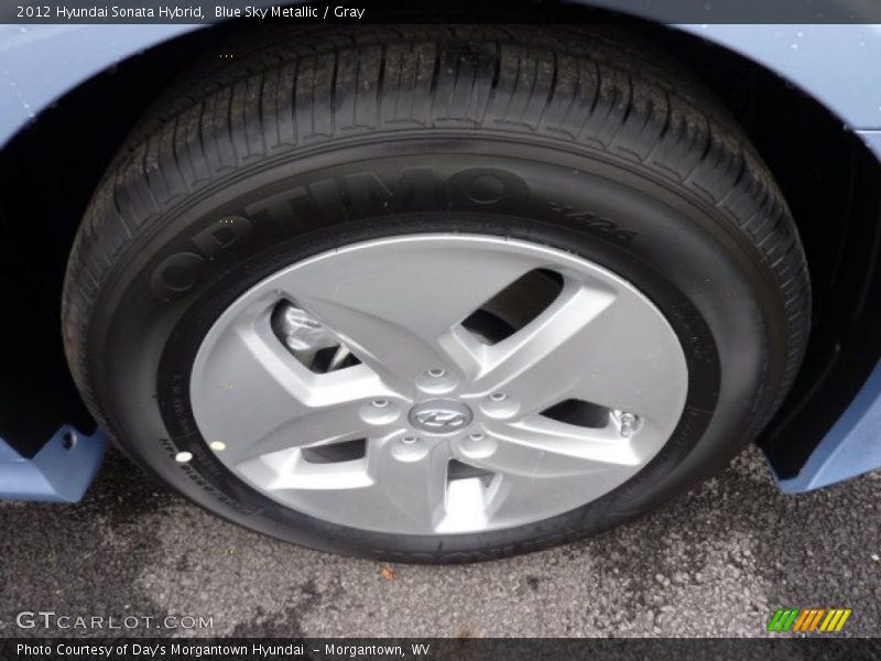 Blue Sky Metallic / Gray 2012 Hyundai Sonata Hybrid