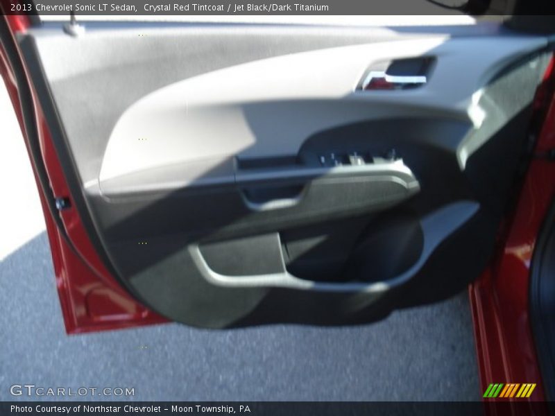 Crystal Red Tintcoat / Jet Black/Dark Titanium 2013 Chevrolet Sonic LT Sedan
