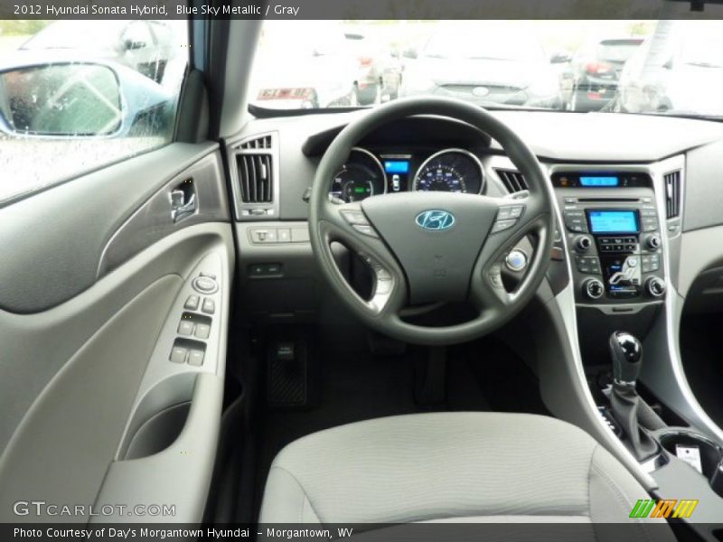 Blue Sky Metallic / Gray 2012 Hyundai Sonata Hybrid