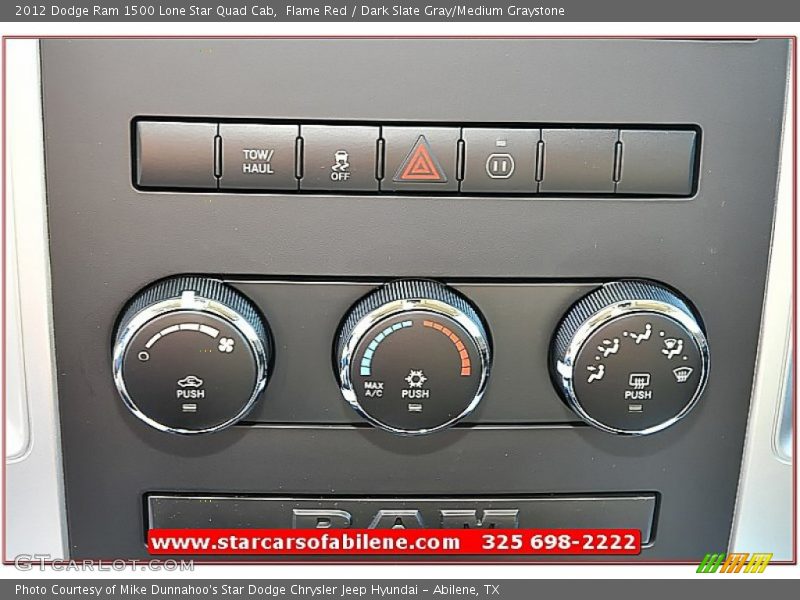 Flame Red / Dark Slate Gray/Medium Graystone 2012 Dodge Ram 1500 Lone Star Quad Cab