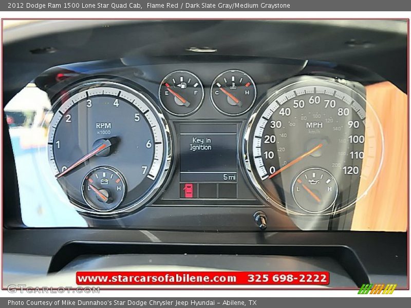Flame Red / Dark Slate Gray/Medium Graystone 2012 Dodge Ram 1500 Lone Star Quad Cab