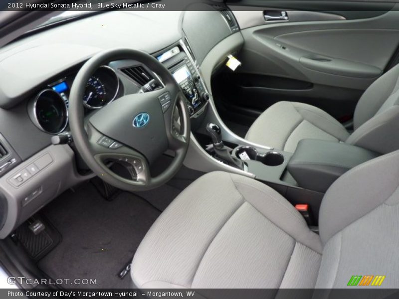 Blue Sky Metallic / Gray 2012 Hyundai Sonata Hybrid