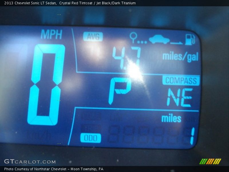 Crystal Red Tintcoat / Jet Black/Dark Titanium 2013 Chevrolet Sonic LT Sedan