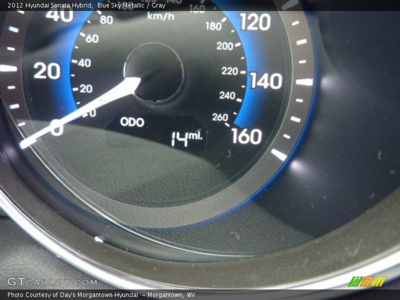 Blue Sky Metallic / Gray 2012 Hyundai Sonata Hybrid
