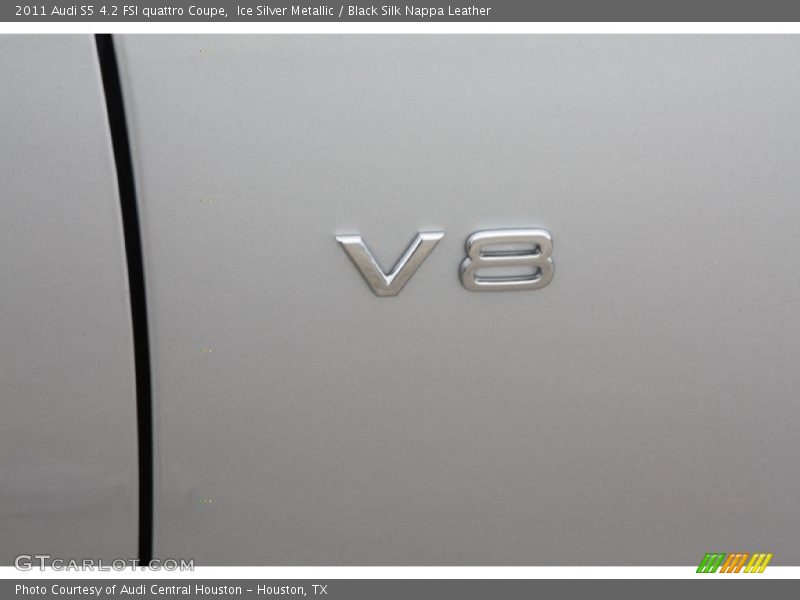 Ice Silver Metallic / Black Silk Nappa Leather 2011 Audi S5 4.2 FSI quattro Coupe