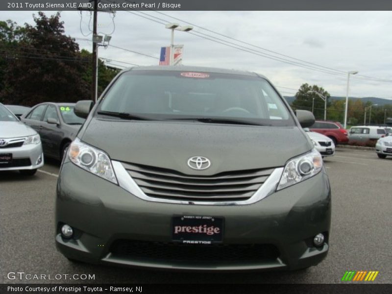 Cypress Green Pearl / Bisque 2011 Toyota Sienna XLE AWD