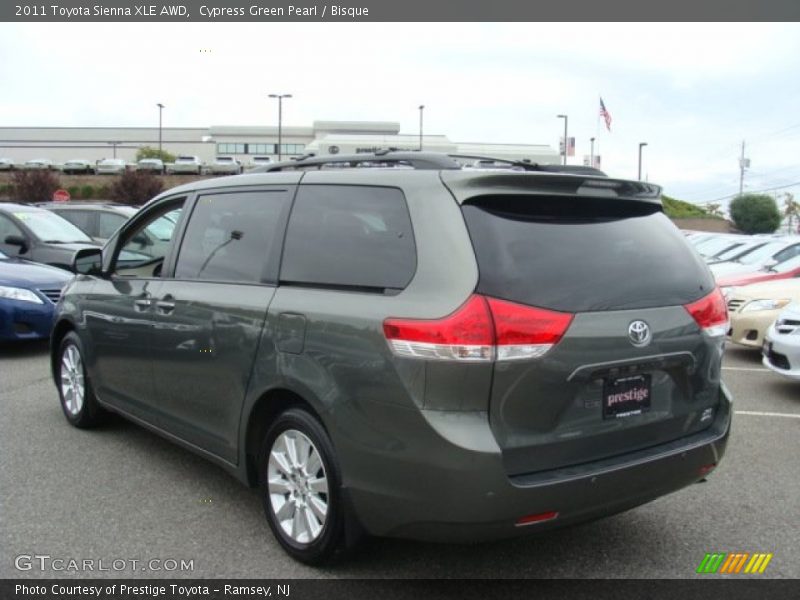 Cypress Green Pearl / Bisque 2011 Toyota Sienna XLE AWD