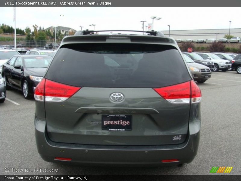 Cypress Green Pearl / Bisque 2011 Toyota Sienna XLE AWD