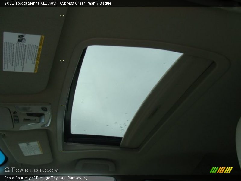 Cypress Green Pearl / Bisque 2011 Toyota Sienna XLE AWD