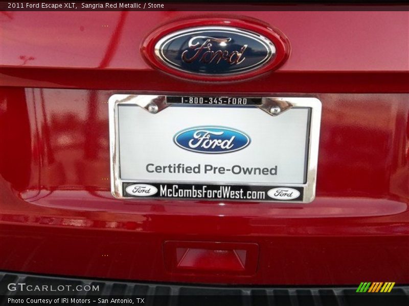 Sangria Red Metallic / Stone 2011 Ford Escape XLT