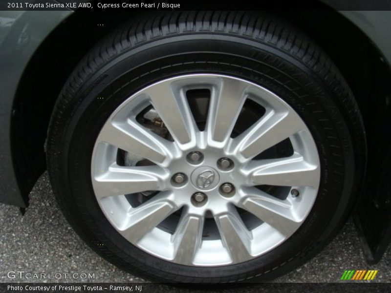 Cypress Green Pearl / Bisque 2011 Toyota Sienna XLE AWD