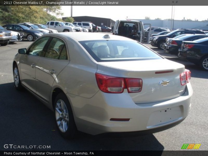 Champagne Silver Metallic / Cocoa/Light Neutral 2013 Chevrolet Malibu LT