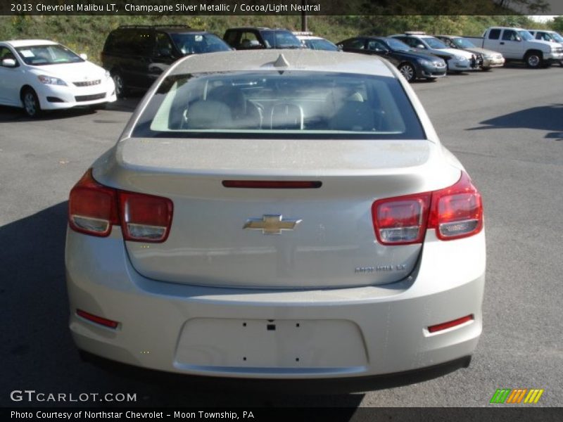 Champagne Silver Metallic / Cocoa/Light Neutral 2013 Chevrolet Malibu LT