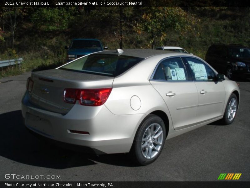 Champagne Silver Metallic / Cocoa/Light Neutral 2013 Chevrolet Malibu LT